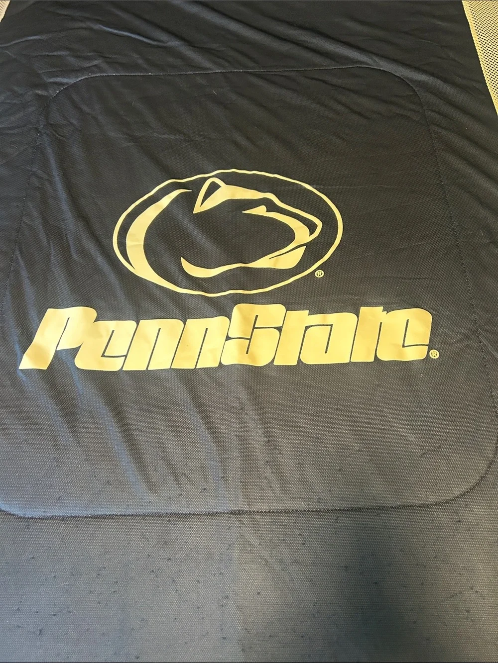 Navy Blue Branded Bed Cover